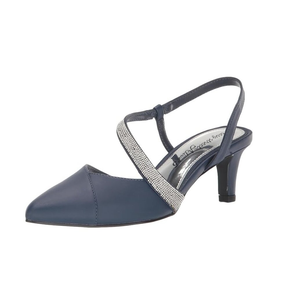 NiB Easy Street Women's Emerald Strappy Dress Heel Navy Size 6 M $70 RY1446